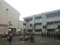 本校児童によるはしご登り