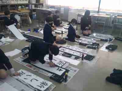 書き初め会（５の１）